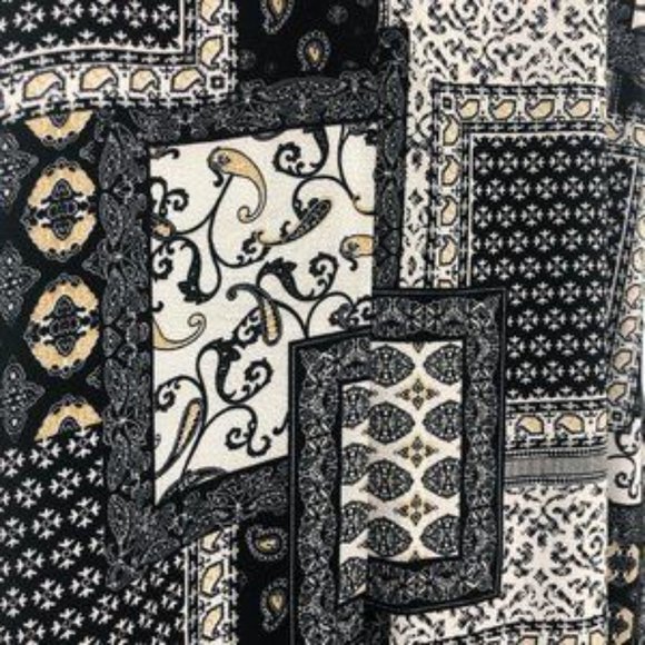 Mock Neck Paisley Shift Dress Tunic Top 4 - Picture 12 of 12